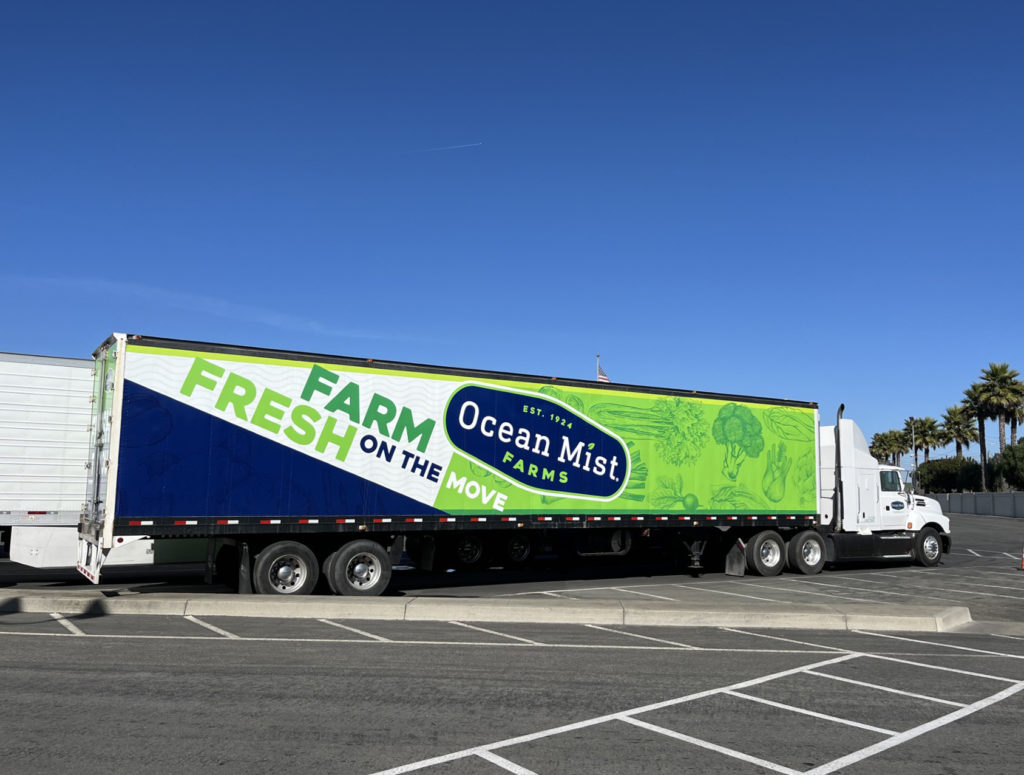 New Ocean Mist Farms Logo on Trucks